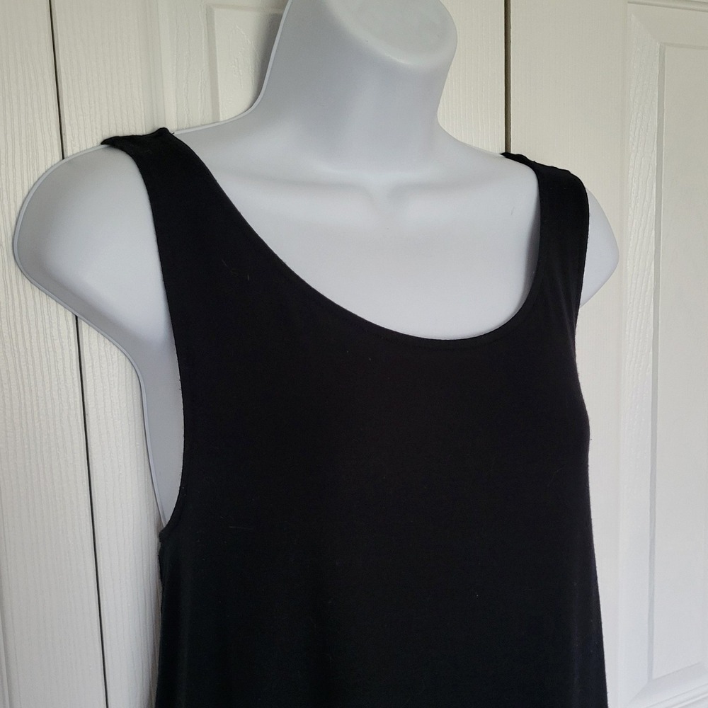 Eileen‎ Fisher Asymmetrical Colorblock Tank Dress Womens Large Jersey Viscose L - Picture 3 of 6